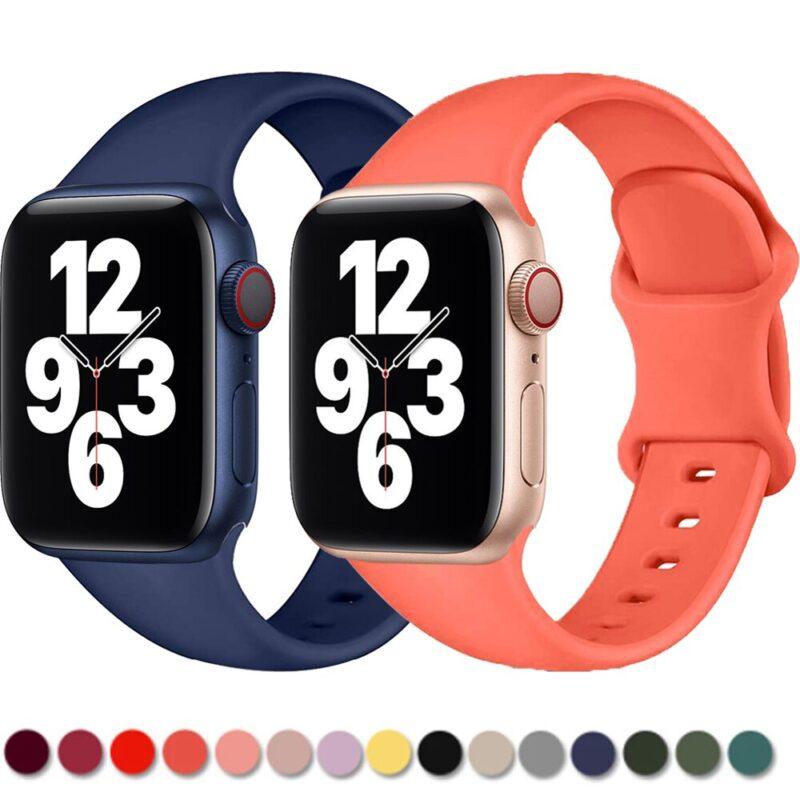 Rubber Watchband For Apple Watch Silicone Strap For Apple Watch Band 42mm/38mm iWatch 4/3 Band 44mm/40mm Sport Bracelet