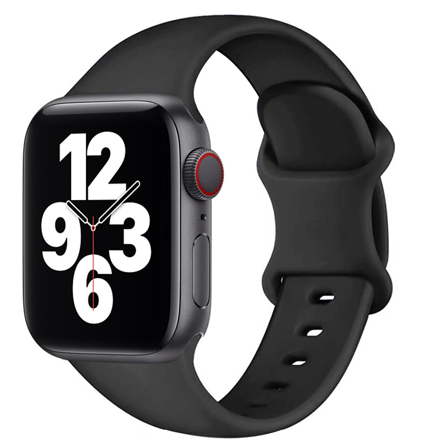 Silicone Strap For Apple Watch band 44mm 40mm 38mm 42mm 44 mm Rubber watchband smartwatch correa bracelet belt iWatch 3 4 5 6 se