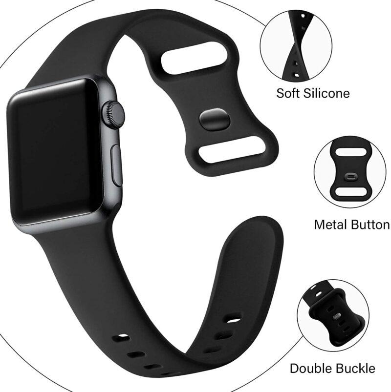 Rubber Watchband For Apple Watch Silicone Strap For Apple Watch Band 42mm/38mm iWatch 4/3 Band 44mm/40mm Sport Bracelet - Image 2