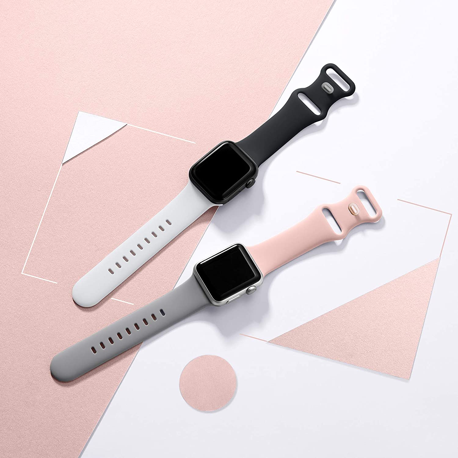 Silicone Strap For Apple Watch band 44mm 40mm 38mm 42mm 44 mm Rubber watchband smartwatch correa bracelet belt iWatch 3 4 5 6 se