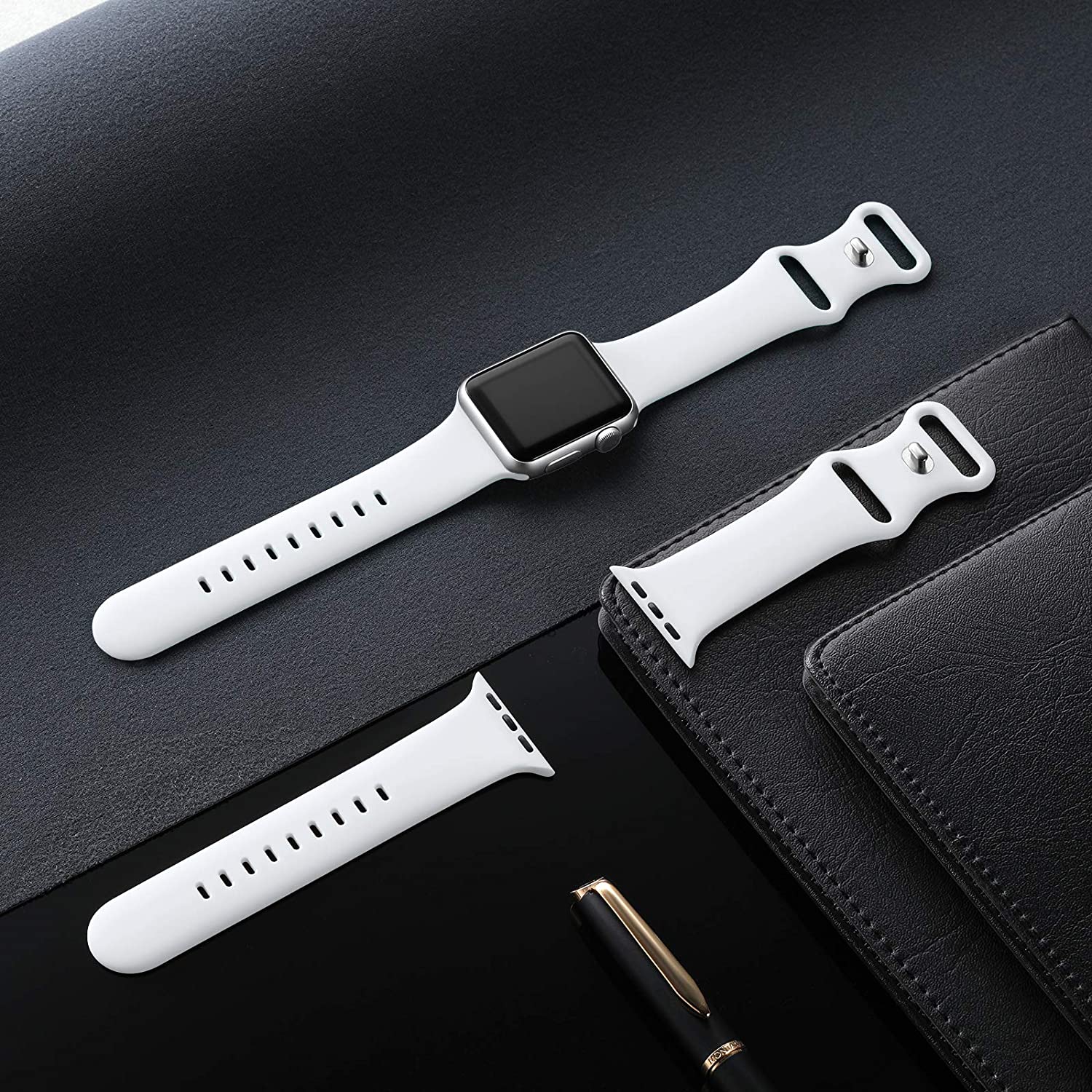 Silicone Strap For Apple Watch band 44mm 40mm 38mm 42mm 44 mm Rubber watchband smartwatch correa bracelet belt iWatch 3 4 5 6 se
