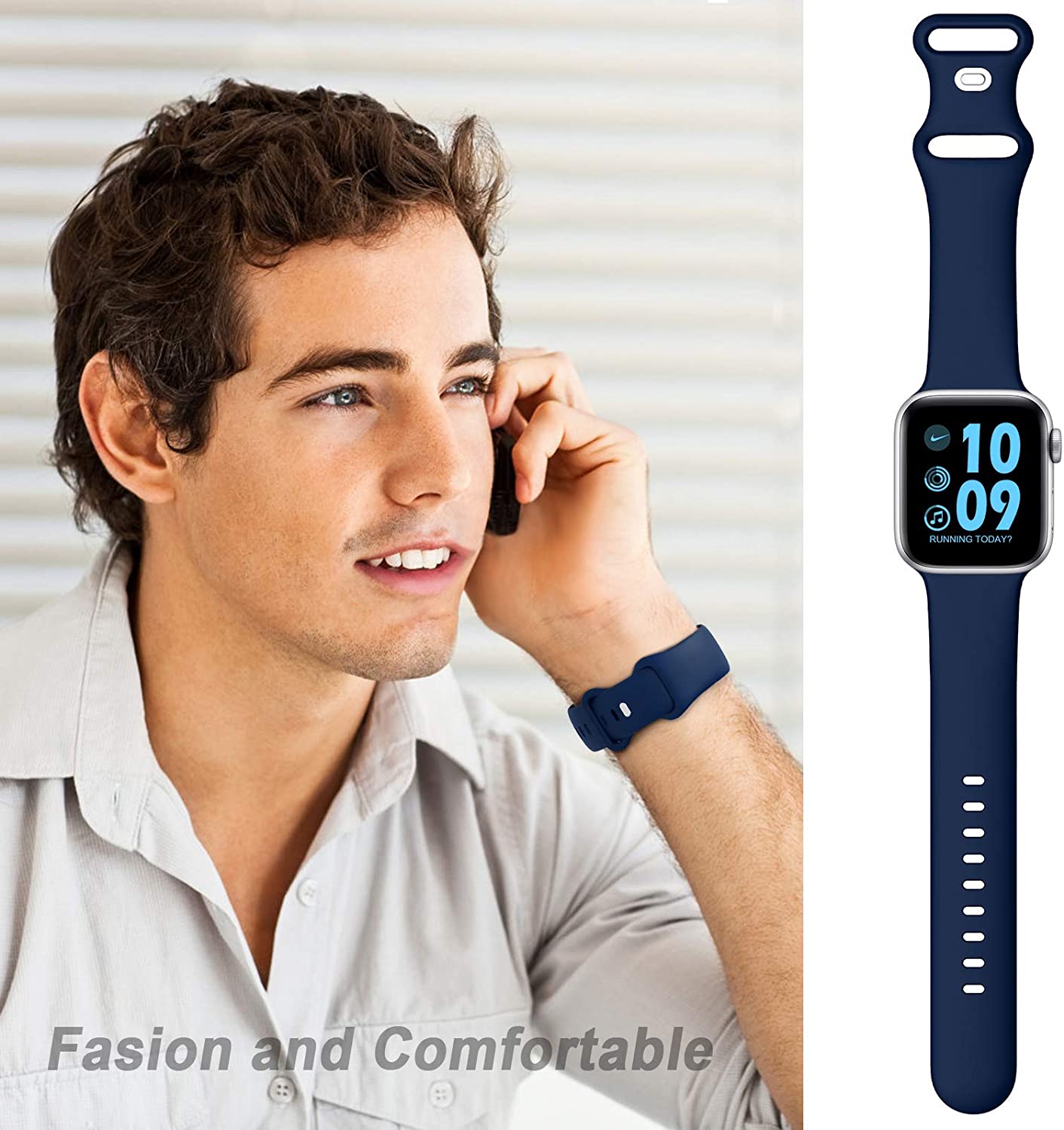 Silicone Strap For Apple Watch band 44mm 40mm 38mm 42mm 44 mm Rubber watchband smartwatch correa bracelet belt iWatch 3 4 5 6 se