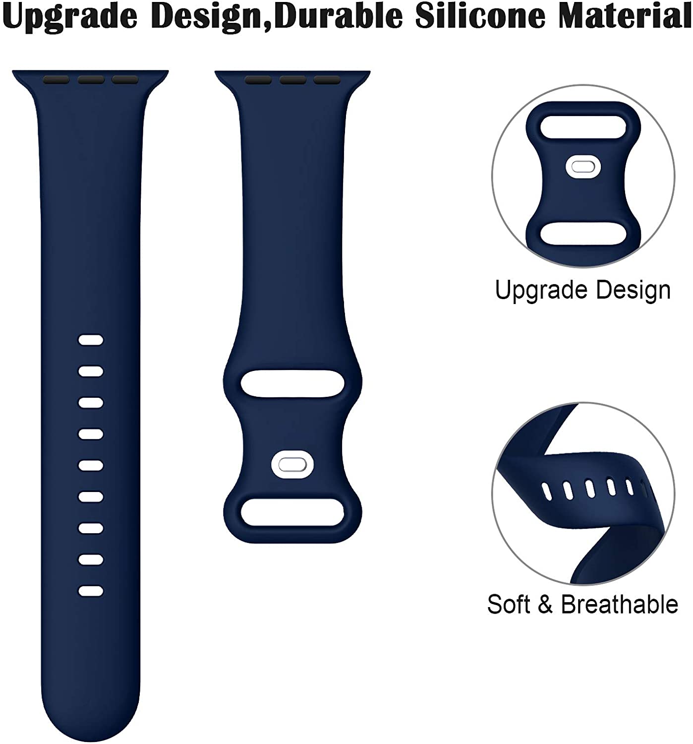 Silicone Strap For Apple Watch band 44mm 40mm 38mm 42mm 44 mm Rubber watchband smartwatch correa bracelet belt iWatch 3 4 5 6 se