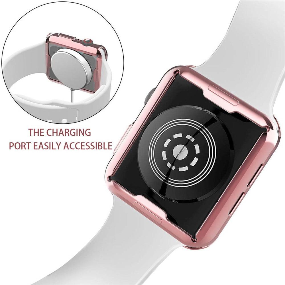 Cover For Apple Watch case 44mm/40mm iWatch 3 42mm/38mm Accessories TPU Bumper Screen Protector Apple watch series 5 4 3 se 6