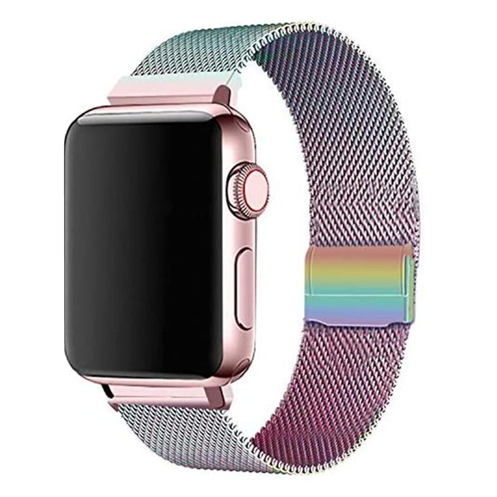 Milanese loop Strap For apple watch band 44mm 40mm iwatch band 42mm 38mm metal bracelet correa apple watch series 6 se 5 4 3 2 1