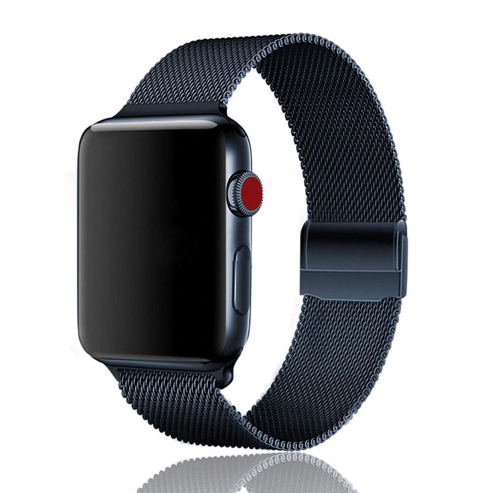Milanese loop Strap For apple watch band 44mm 40mm iwatch band 42mm 38mm metal bracelet correa apple watch series 6 se 5 4 3 2 1