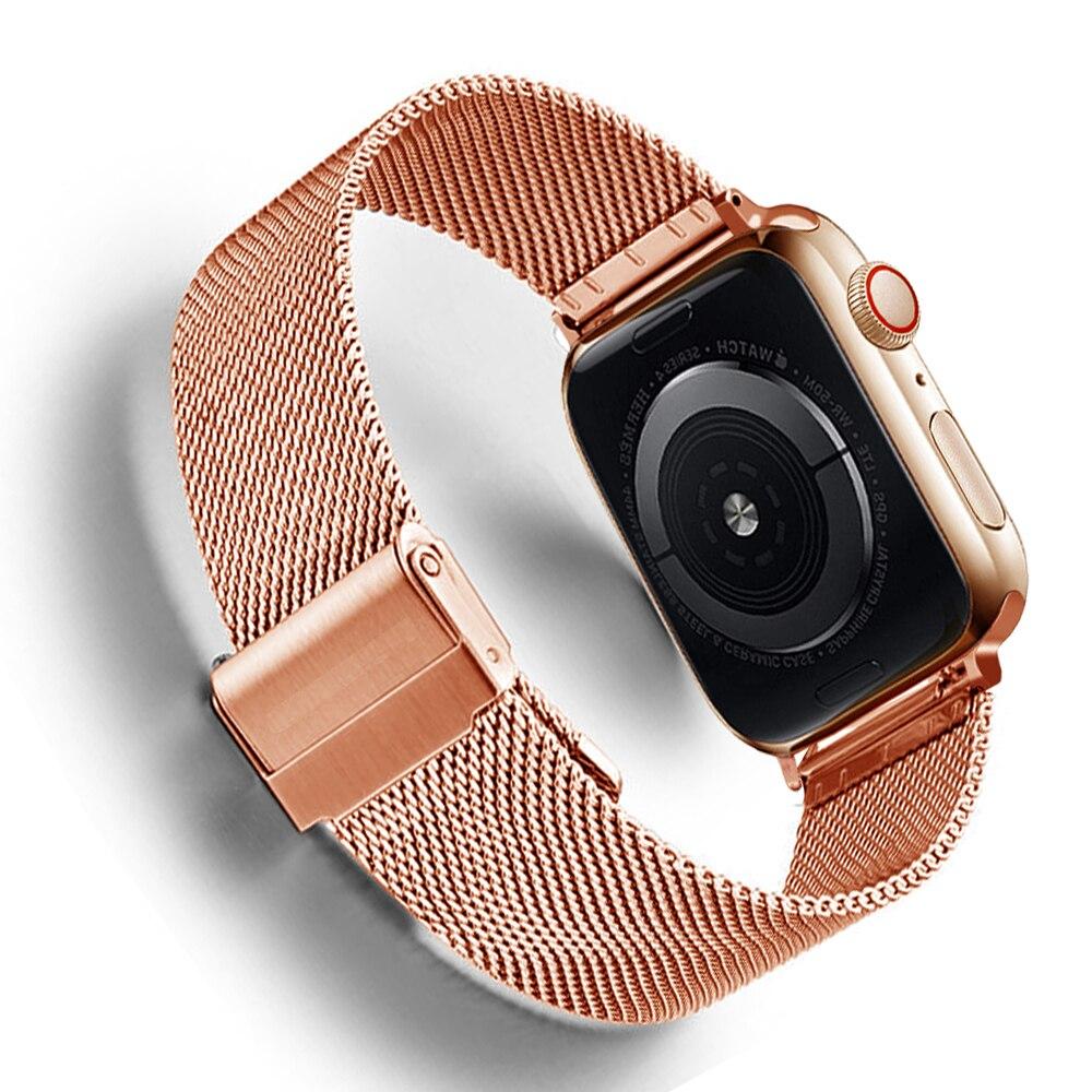 Milanese Watchband for Apple Watch 6 5 4 44mm 40mm Stainless Steel Replacement Bracelet Band Strap for iwatch 1 2 3 38mm 42mm
