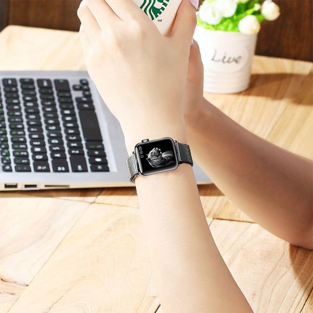 Milanese Watchband for Apple Watch 6 5 4 44mm 40mm Stainless Steel Replacement Bracelet Band Strap for iwatch 1 2 3 38mm 42mm
