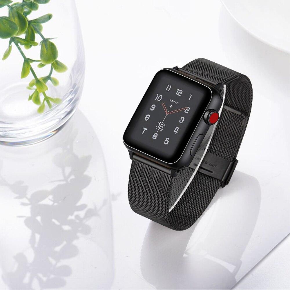 Milanese Watchband for Apple Watch 6 5 4 44mm 40mm Stainless Steel Replacement Bracelet Band Strap for iwatch 1 2 3 38mm 42mm