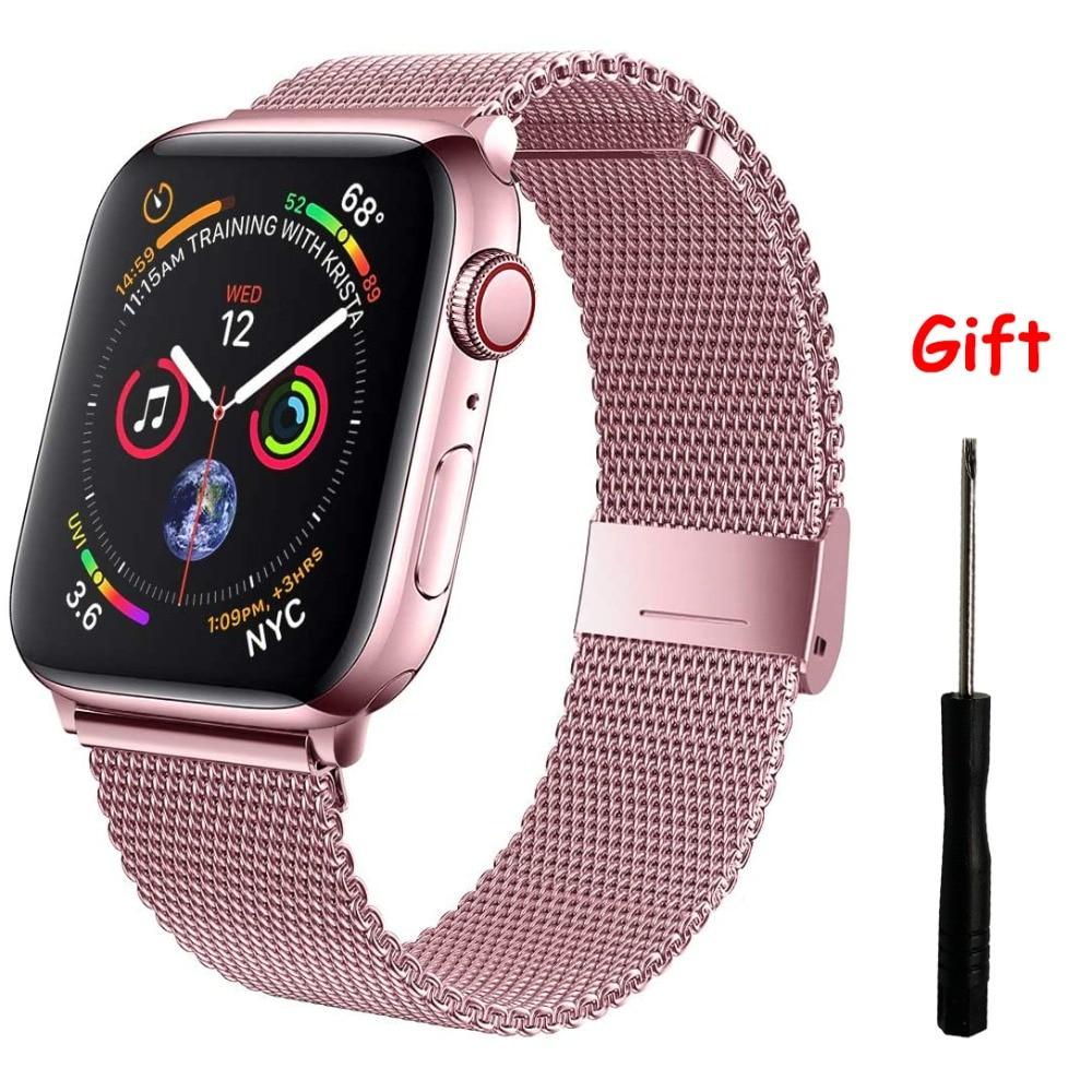 Milanese Watchband for Apple Watch 38mm 42mm 44mm 40mm Stainless Steel Women Men Bracelet Band Strap for iWatch 3 4 5 6 SE