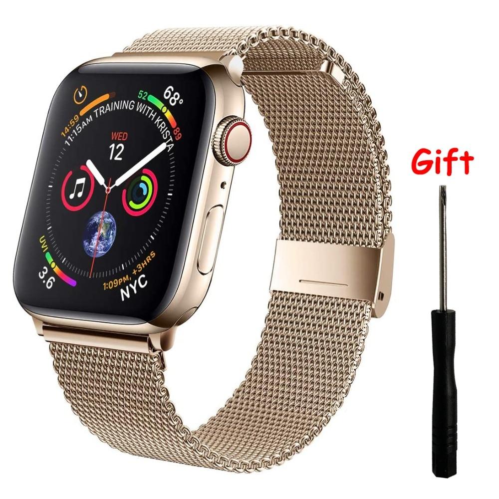 Milanese Watchband for Apple Watch 38mm 42mm 44mm 40mm Stainless Steel Women Men Bracelet Band Strap for iWatch 3 4 5 6 SE