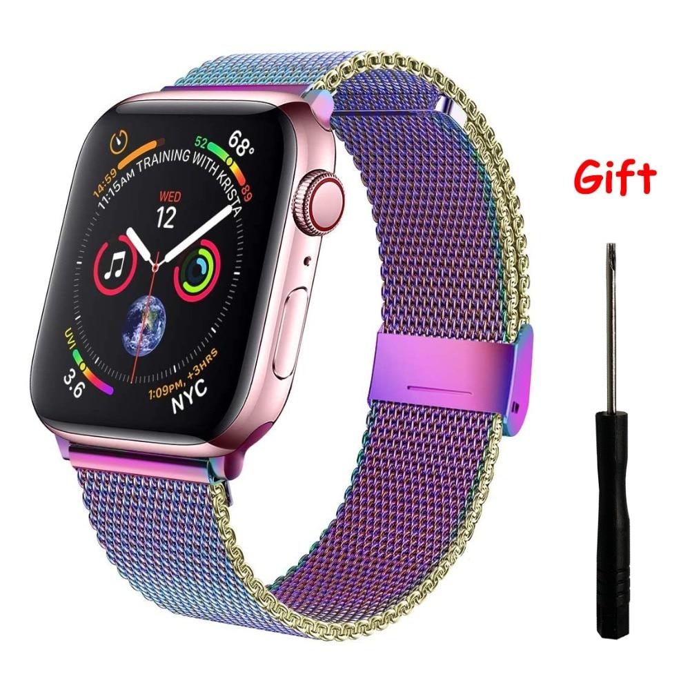 Milanese Watchband for Apple Watch 38mm 42mm 44mm 40mm Stainless Steel Women Men Bracelet Band Strap for iWatch 3 4 5 6 SE