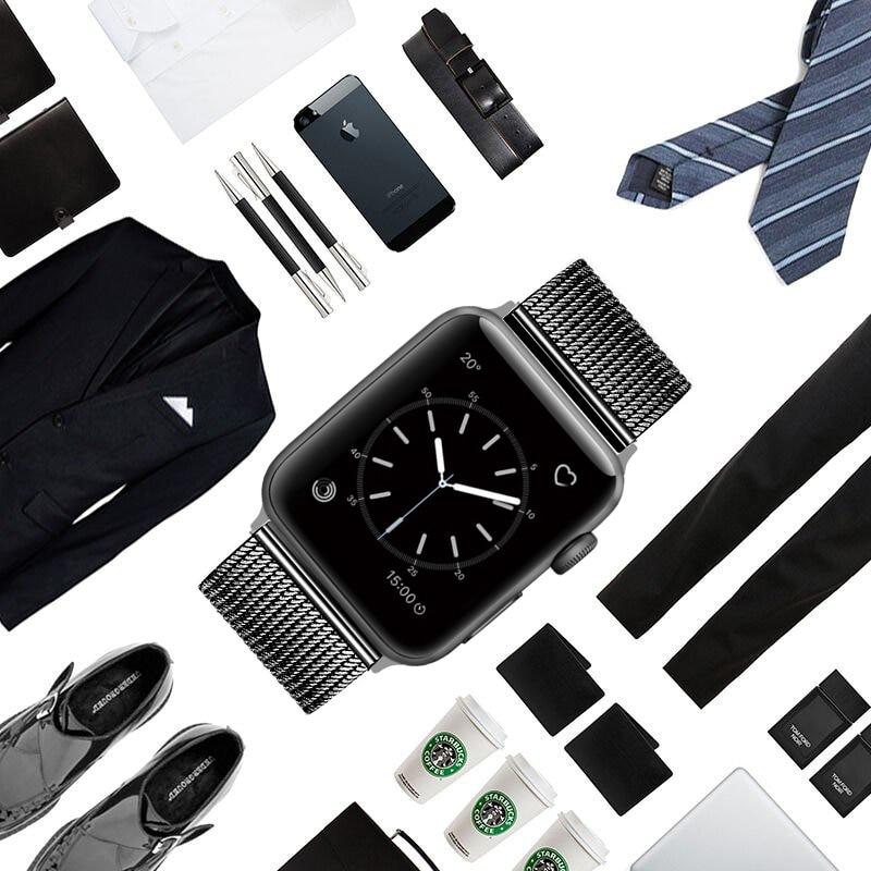 Milanese Watchband for Apple Watch 38mm 42mm 44mm 40mm Stainless Steel Women Men Bracelet Band Strap for iWatch 3 4 5 6 SE