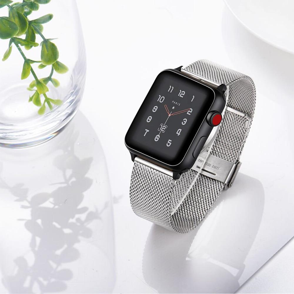 Milanese Watchband for Apple Watch 38mm 42mm 44mm 40mm Stainless Steel Women Men Bracelet Band Strap for iWatch 3 4 5 6 SE