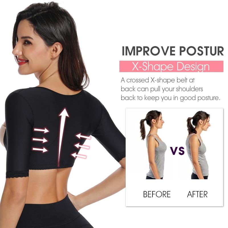 Women's Shapewear Posture Corrector Slimming Arm Shapers Shoulder Shoulder Back Support Corrector shaper Humpback Prevent