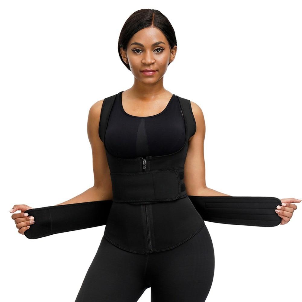 Women Body Shaper Waist Trainer Neoprene Sauna Sweat Vest Slimming Trimmer Fitness Corset Workout Modelling Strap Shapewear