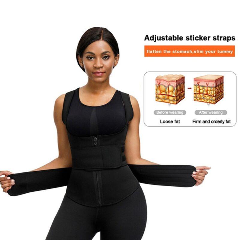 Neoprene Sauna Women Body Shaper Waist Trainer Sweat Vest  Slimming Trimmer Fitness Corset Workout  Modelling Strap Shapewear - Image 3