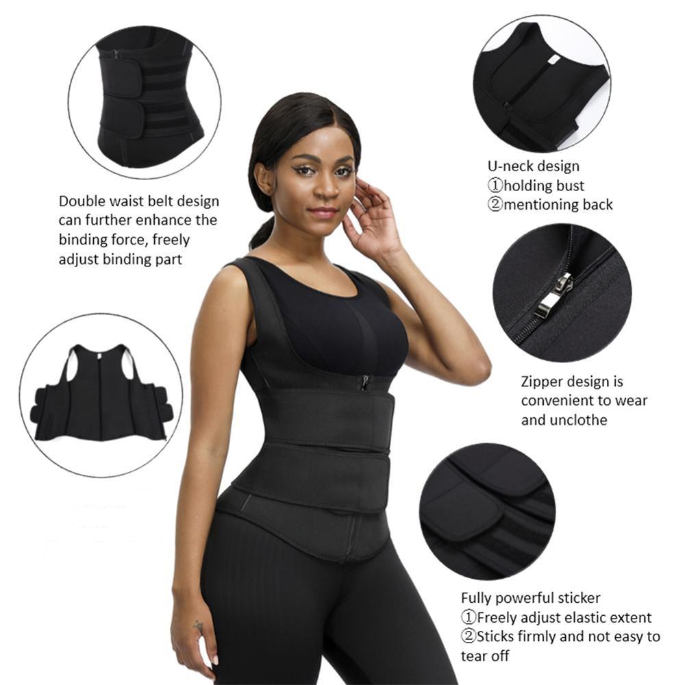 Women Body Shaper Waist Trainer Neoprene Sauna Sweat Vest Slimming Trimmer Fitness Corset Workout Modelling Strap Shapewear