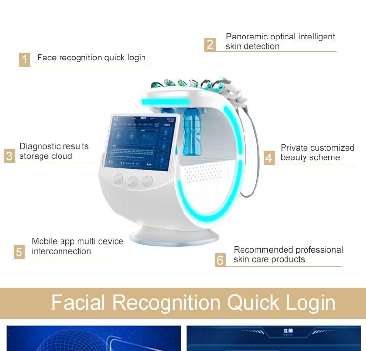 Ice Blue Magic Mirror Skin Analyzer Face Lifting Microdermoabrasion Oxygen Sprayer Hydrodermabrasion Deep cleaning Machine