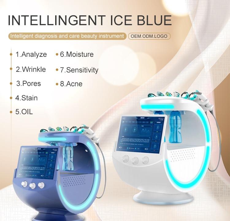 Ice Blue Magic Mirror Skin Analyzer Face Lifting Microdermoabrasion Oxygen Sprayer Hydrodermabrasion Deep cleaning Machine