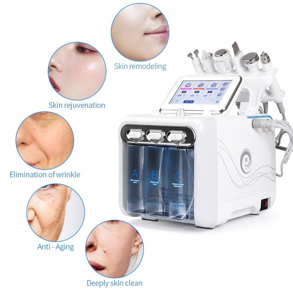 6 In 1 Water Dermabrasion Machine Deep Cleansing Machine Water Jet Hydro Diamond Facial Clean Dead Skin Removal For Salon Use