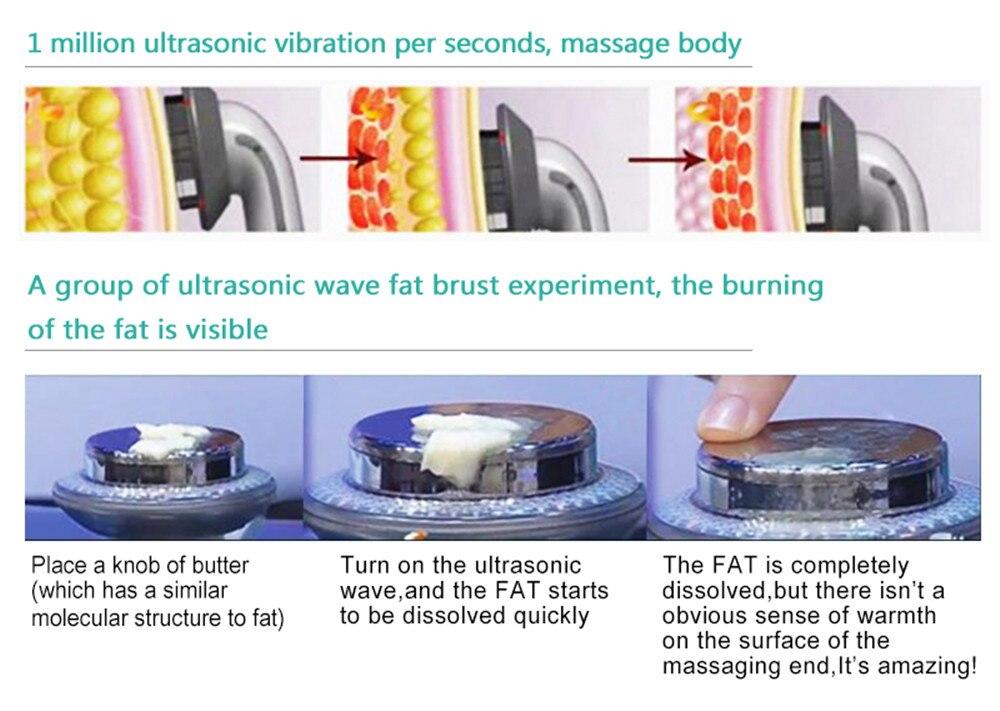 Infrared Ultrasonic EMS Body Slimming Massager Weight Loss Fat Burner Galvanic Therapy Ultrasound Cavitation Beauty Machine