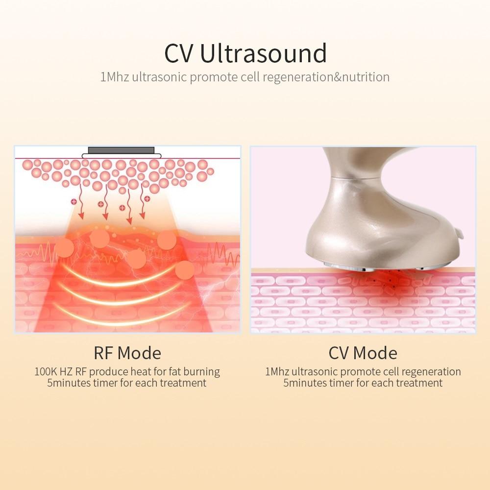 LED Ultrasonic Cavitation RF Body Slimming Machine Fat Burner Radio Frequency Anti Cellulite Ultrasound Face Tighten Massager