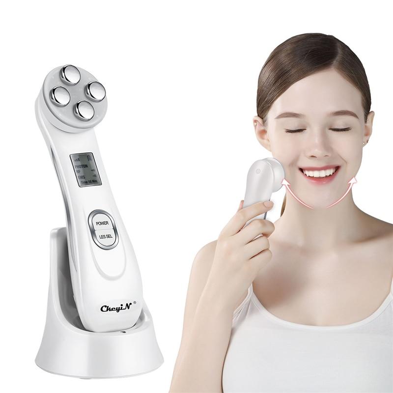 EMS Mesotherapy RF Radio Frequency Facial Beauty + Blackhead Remover + Ultrasoic Skin Scrubber + Infrared Body Slimming Massager