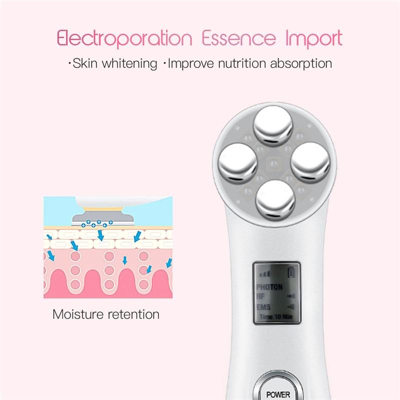EMS Mesotherapy RF Radio Frequency Facial Beauty + Blackhead Remover + Ultrasoic Skin Scrubber + Infrared Body Slimming Massager
