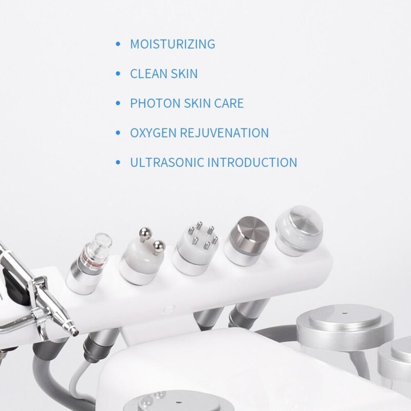 BIO Light Skin Care Device 6 In 1 Small Bubbles Ultrasonic RF Hydra Deep Facial Acne Pore Cleaner Facial Massage Machine - Image 4