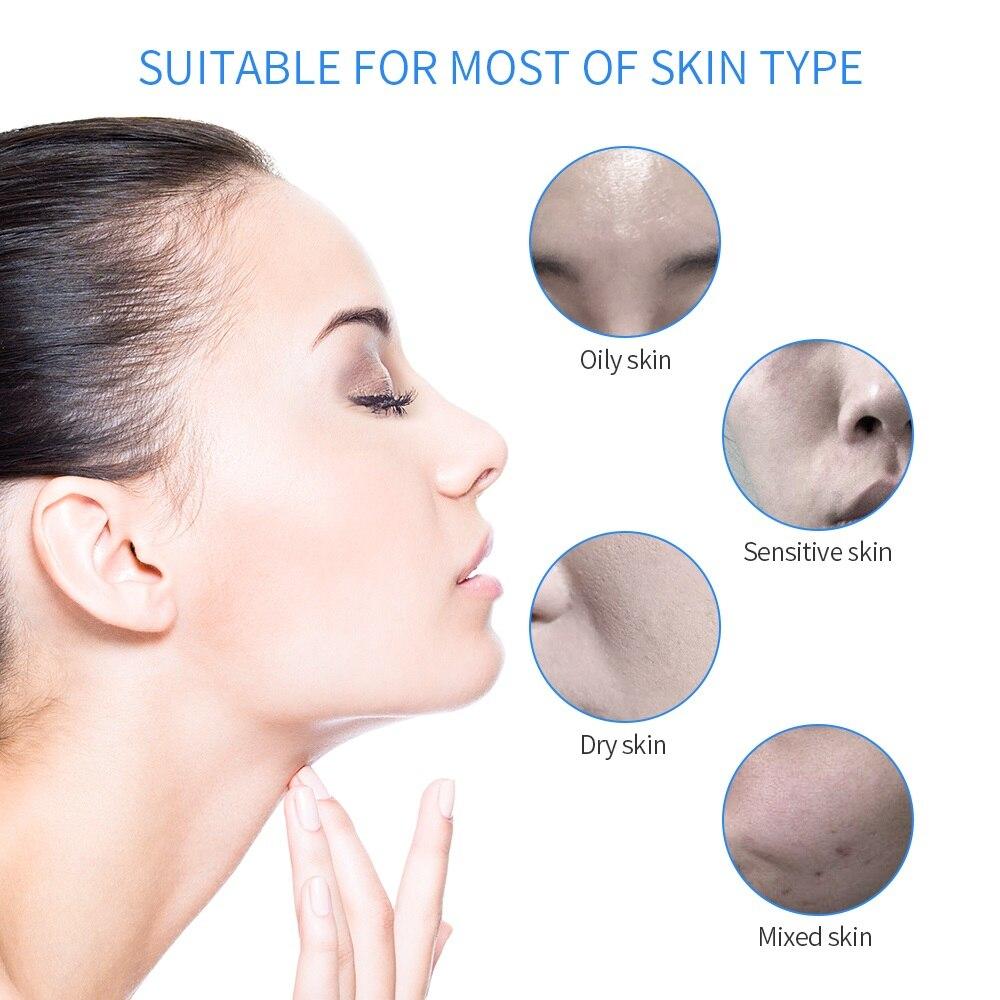 6 In 1 Small Bubbles Ultrasonic RF Hydra Deep Facial Ance Pore Cleaner Facial Massage Machine BIO Light Skin Care Device