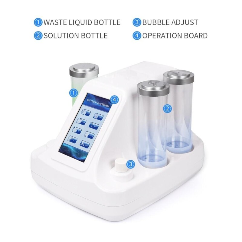 BIO Light Skin Care Device 6 In 1 Small Bubbles Ultrasonic RF Hydra Deep Facial Acne Pore Cleaner Facial Massage Machine - Image 3