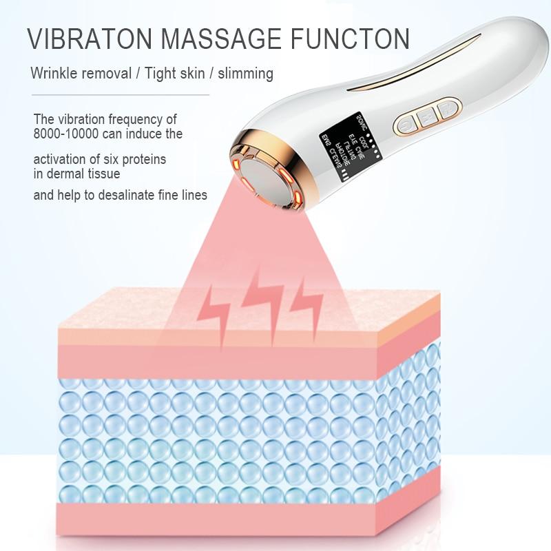 7in1Face Beauty EMS Mesotherapy Electroporation RF Radio Frequency LED Photon Skin Tightening Rejuvenation Facial Massager Lift