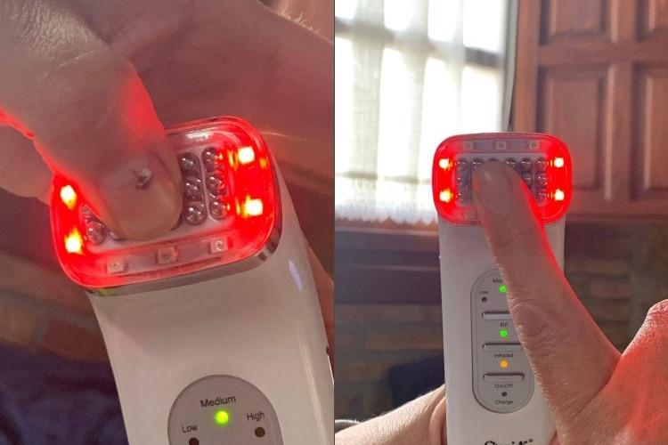 LED Light Facial Infrared Massager RF Radio Frequency Neck Beauty Device Skin Tighten Anti Wrinkle Remove Lifting Rechargeable