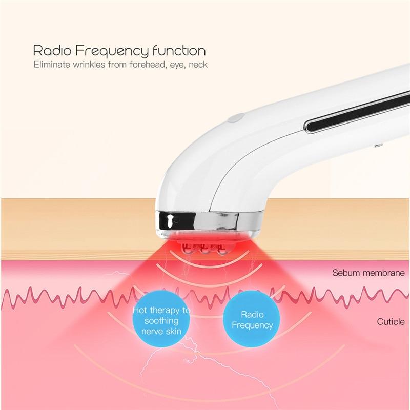 LED Light Facial Infrared Massager RF Radio Frequency Neck Beauty Device Skin Tighten Anti Wrinkle Remove Lifting Rechargeable