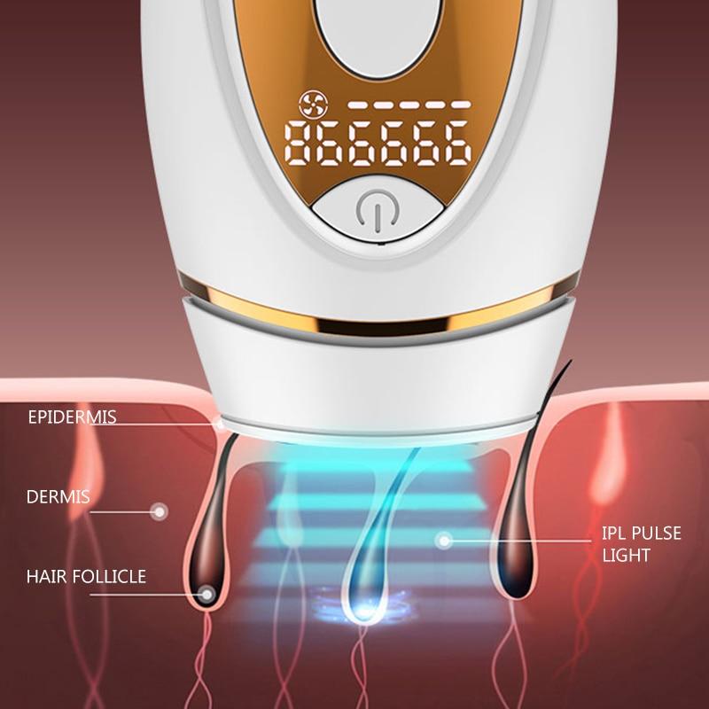 LCD Laser Epilator IPL Hair Removal Device 999000 Flash Auto Mode Painless Bikini Trimmer Photoepilation for Women Men