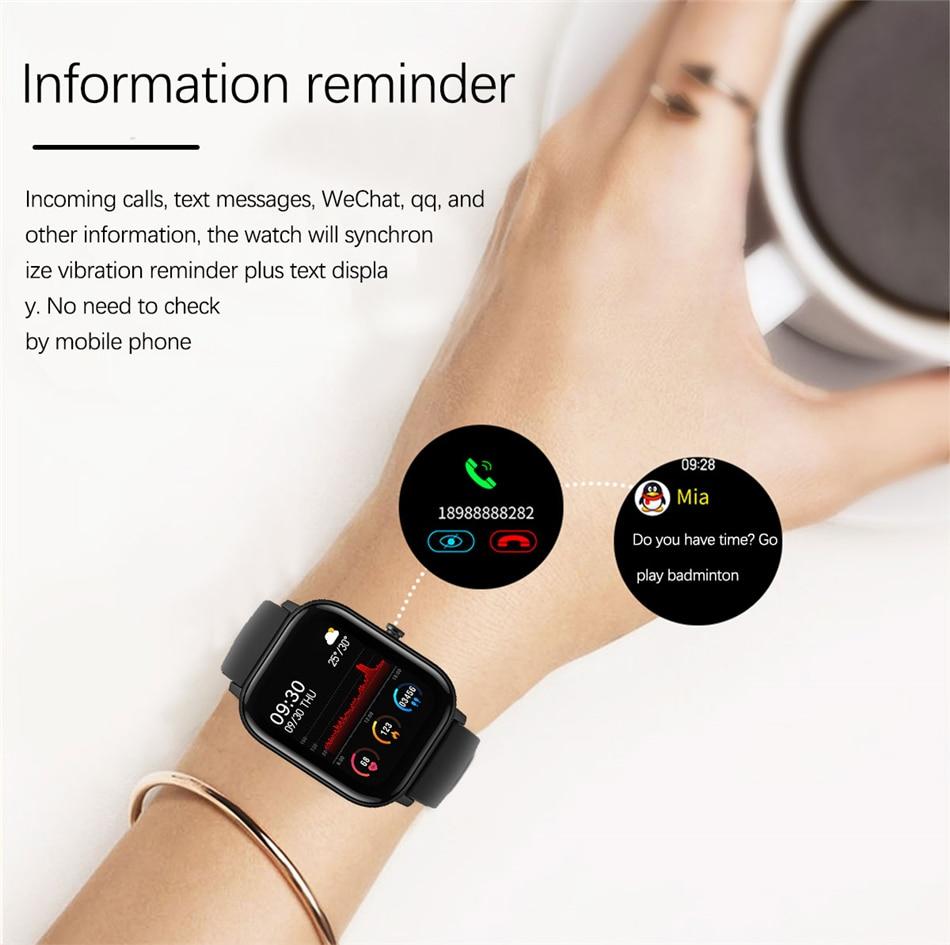 LIGE P8 1.4 inch Smart Watch Men Full Touch Fitness Tracker Blood Pressure Sports Smart Clock Women Smart watch for Android ios