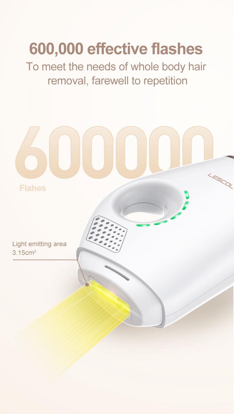 Newest Lescolton Permanent IPL Laser Epilator for Women Professional Photoepilator 600000 Flashes Painless Hair Remover Machine