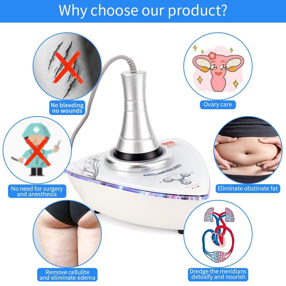 40K Ultrasonic Cavitation Body Shaper Lifting Tighten Skin Weight Loss RF Wrinkle Removal Anti-aging Beauty Skin Care Tool