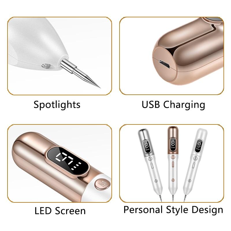 Newest Laser Plasma Pen Mole Tattoo Freckle Wart Tag Removal Pen Dark Spot Remover For Face LCD Skin Care Tools Beauty Machine