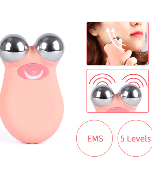 Facial Skin Toning Facial Massager For Face Lifting Microcurrent Roller Neck Massage Facial Microcurrent Device Double Chin Remove Tool V-face