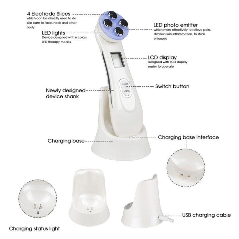 Ultrasonic EMS RF Blackhead Remover Skin Scrubber Face Cleaning Infrared Body Slimming Massager Lipo Facial Beauty Machine - Image 3