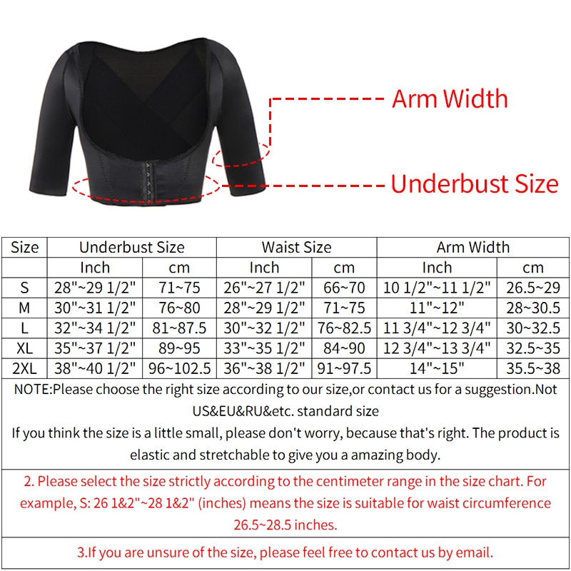 Upper Arm Shaper Women Post Surgical Slimmer Compression Sleeves Humpback Posture Corrector Tops Shoulder Shapewear Back Support
