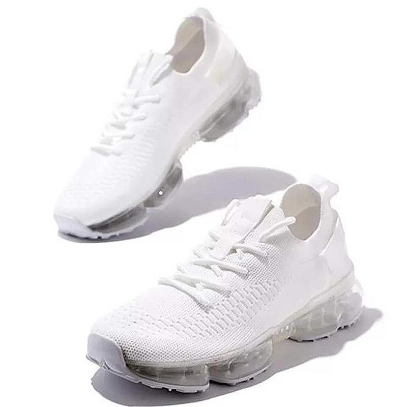 Hot Sale New Style Women's Air Cushion Net Shoes 2021 Fashion Flying Woven Women's Shoes Front Lace-Up Breathable Running Shoes