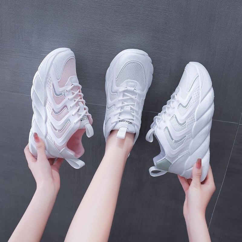 Thick-soled Old Shoes Women Sneakers 2021 New Student Sports Shoes Women Ins Trendy White Running Shoes Zapatillas De Deporte