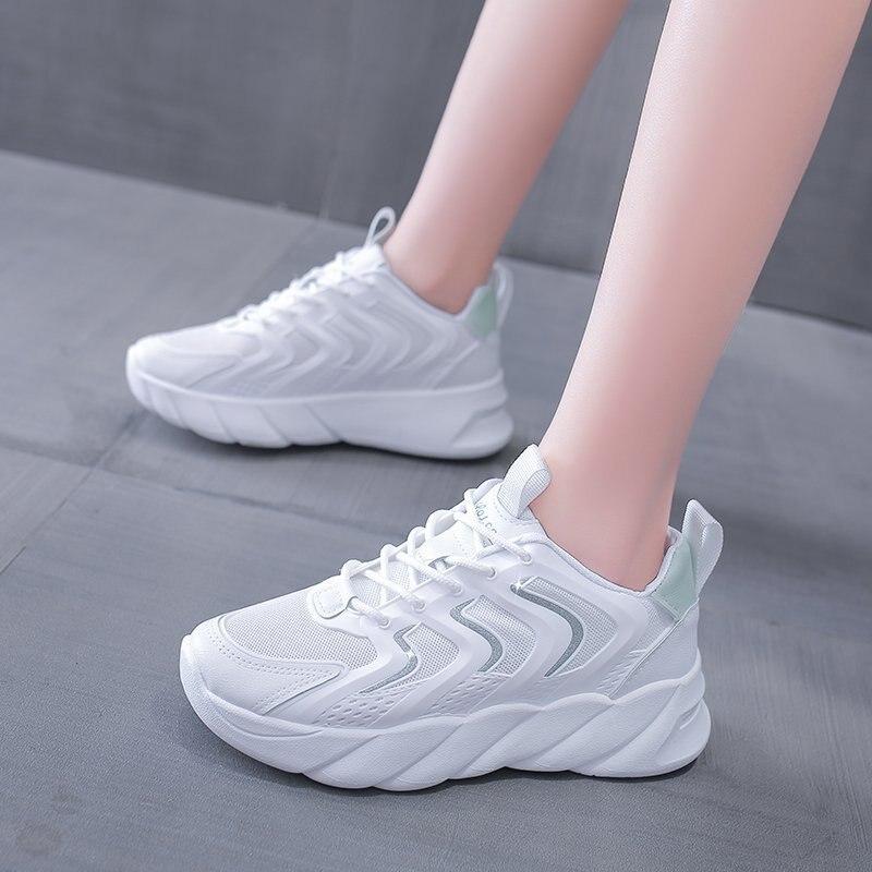 Thick-soled Old Shoes Women Sneakers 2021 New Student Sports Shoes Women Ins Trendy White Running Shoes Zapatillas De Deporte