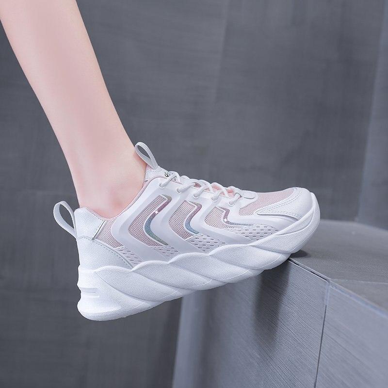 Thick-soled Old Shoes Women Sneakers 2021 New Student Sports Shoes Women Ins Trendy White Running Shoes Zapatillas De Deporte