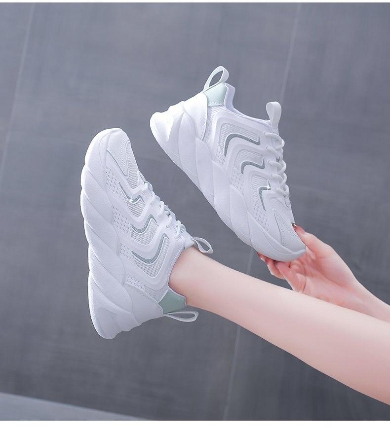 Thick-soled Old Shoes Women Sneakers 2021 New Student Sports Shoes Women Ins Trendy White Running Shoes Zapatillas De Deporte