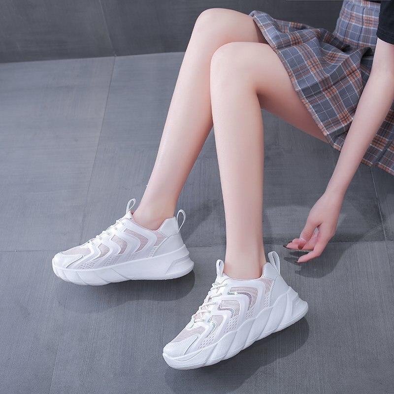 Thick-soled Old Shoes Women Sneakers 2021 New Student Sports Shoes Women Ins Trendy White Running Shoes Zapatillas De Deporte