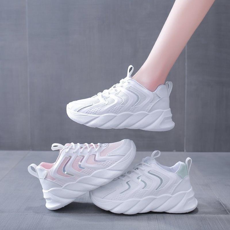 Thick-soled Old Shoes Women Sneakers 2021 New Student Sports Shoes Women Ins Trendy White Running Shoes Zapatillas De Deporte